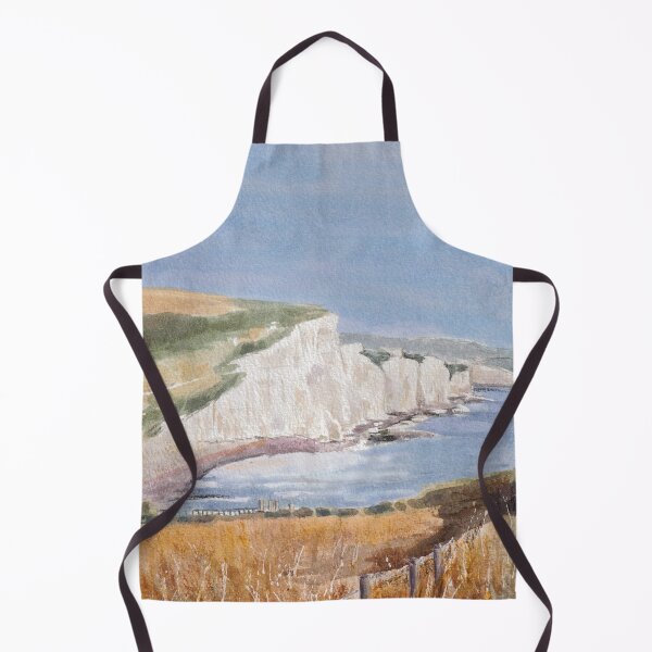 Item preview, Seven Sisters cliffs near Brighton watercolor painting hand painted designed and sold by ColorandColor.