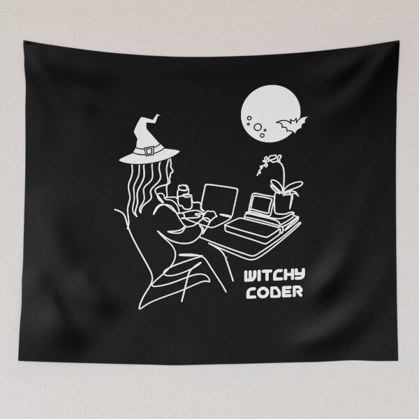 Item preview, Witchy Coder Funny Halloween Gifts For Computer Programmers designed and sold by EwelelleDesign.