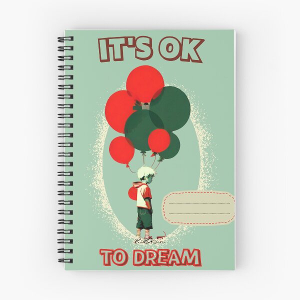 Item preview, It's ok to dream Kawaii boy with red ballon by CallisC Arts ⭐⭐⭐⭐⭐ designed and sold by CallisC-Arts.