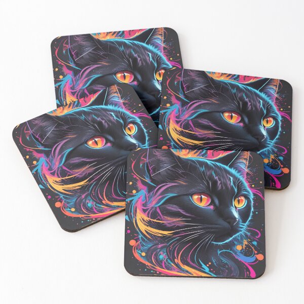 Aperçu de l'œuvre Design chat noir créée et vendue par CREAFEELS.