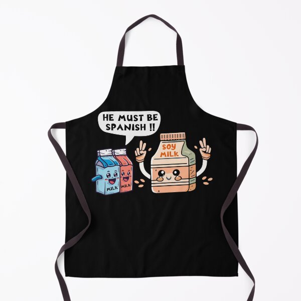 Aperçu de l'œuvre Lait de soja, il doit être espagnol, cadeau d'humour végétalien drôle à base de plantes créée et vendue par TMelonShop.