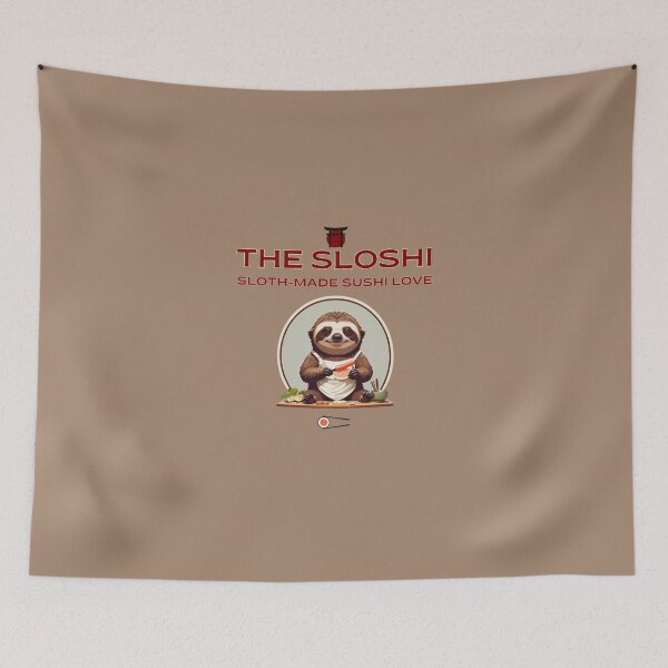 Item preview, Sloth making eating sushi graphic logo  designed and sold by CedricNorbinho.