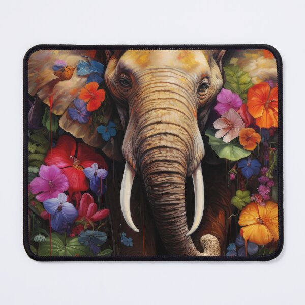 Item preview, Elephant with a lot of flowers designed and sold by VisionDuke.