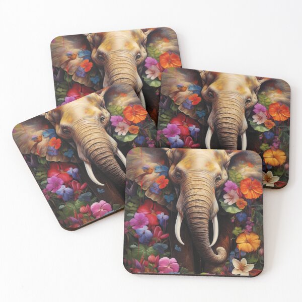 Item preview, Elephant with a lot of flowers  designed and sold by VisionDuke.