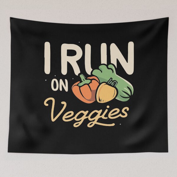 Item preview, I Run On Veggies Funny Vegans Healthy Foodie Athlete Plants Gift designed and sold by TMelonShop.