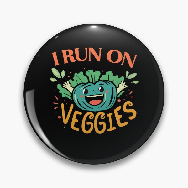 Item preview, I Run On Veggies Funny Vegetarian Vegan Lifestyle Humor Diet Gift designed and sold by TMelonShop.