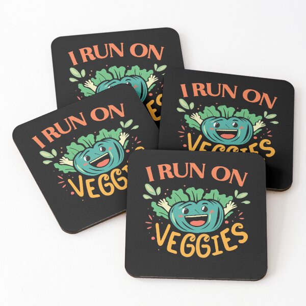 Item preview, I Run On Veggies Funny Vegetarian Vegan Lifestyle Humor Diet Gift designed and sold by TMelonShop.