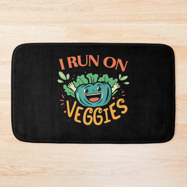 Item preview, I Run On Veggies Funny Vegetarian Vegan Lifestyle Humor Diet Gift designed and sold by TMelonShop.