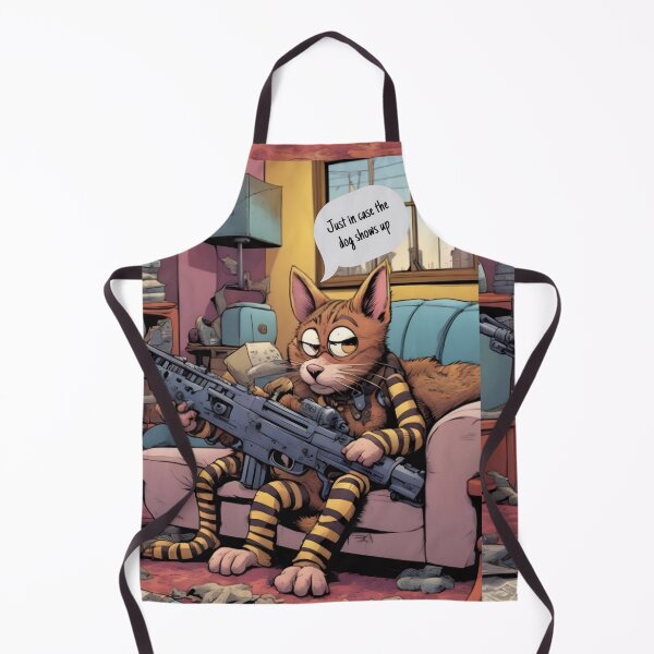 Item preview, Just in case dog shows up, funny cat meme designed and sold by coolkatia.