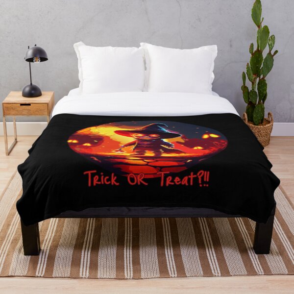 Item preview, Witch Halloween Boy in Haunted Forest Night Trick or Treat Art designed and sold by SemARTDesign.