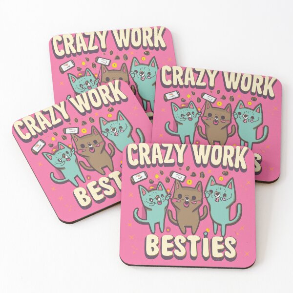 Item preview, Crazy Work Besties work bestie gift designed and sold by OlivedesignsIN.