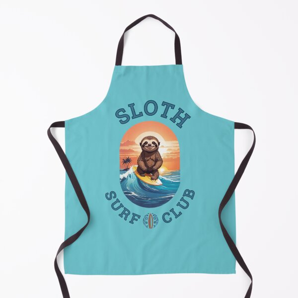 Item preview, Smiling cool sloth surfing on surfboard on the ocean designed and sold by CedricNorbinho.