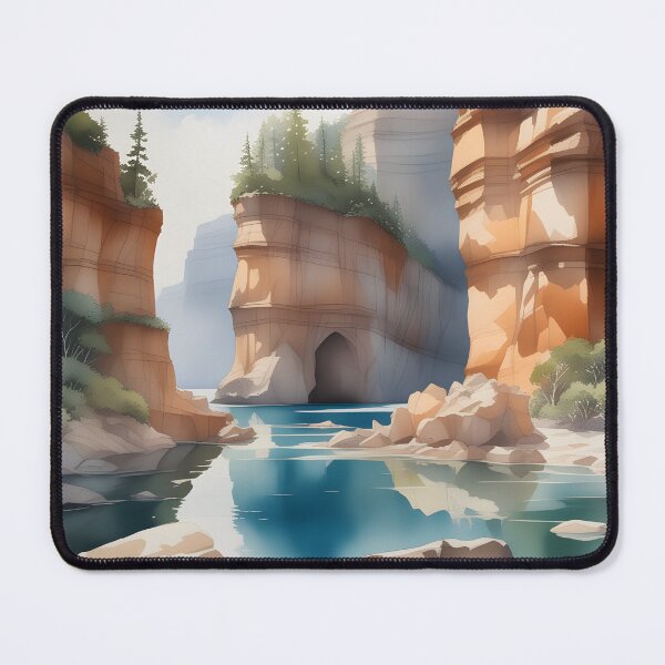 Item preview, Cliffs with river designed and sold by CraftyUniverse.