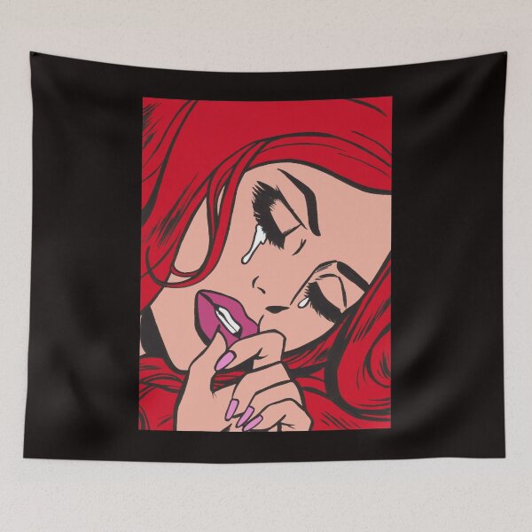 Item preview, Red Crying Comic Girl designed and sold by DAWUDGILLESPA.