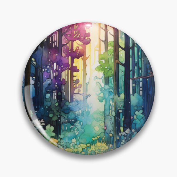 Item preview, Magic Forest Watercolor and Ink Painting  designed and sold by VisionDuke.