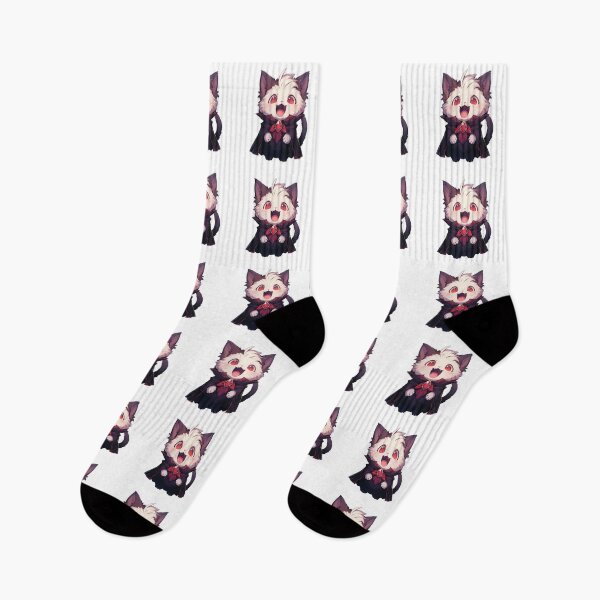 Item preview, Cute Kawaii Vampire Cat Dracula Halloween Bite designed and sold by CozyKawaiiArt.
