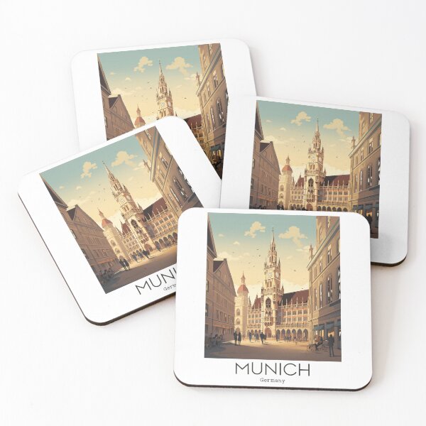 Item preview, A Vintage Travel Illustration of Munich - Germany  designed and sold by GoodOldVintage.