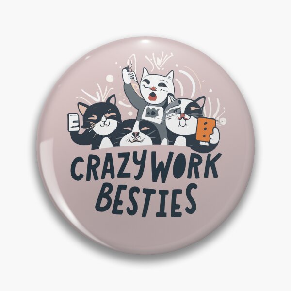 Item preview, Crazy Work Besties taking selfies work bestie gift designed and sold by OlivedesignsIN.