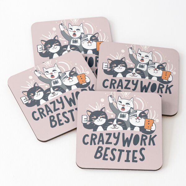 Item preview, Crazy Work Besties taking selfies work bestie gift designed and sold by OlivedesignsIN.