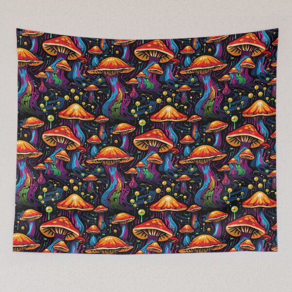 Item preview, Acid Trippy Weird Psychedelic Wavy Mushroom #5 designed and sold by ARTficiallyAnon.