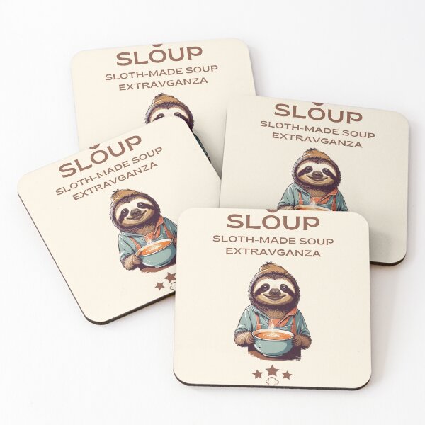 Item preview, Sweet Sloth chef cooking soup logo designed and sold by CedricNorbinho.