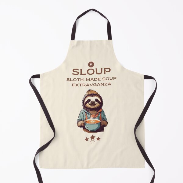 Item preview, Sweet Sloth chef cooking soup logo designed and sold by CedricNorbinho.
