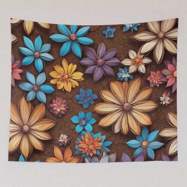 Item preview, Vibrant Color Flower Pattern designed and sold by SeamCraft.