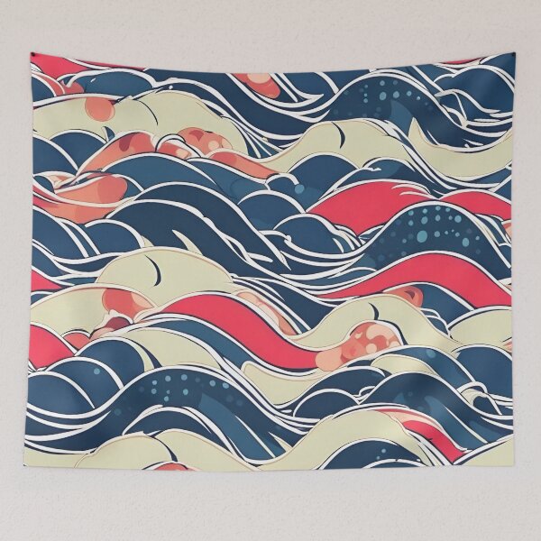 Item preview, Japanese Waves Design designed and sold by SeamCraft.