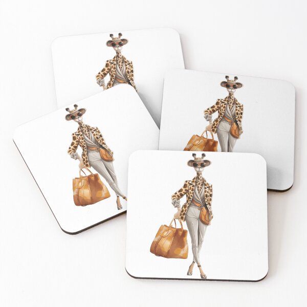 Item preview, Elegance in Stride: Giraffe Fashion Icon designed and sold by Nelanna.