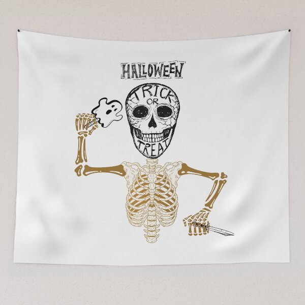 Item preview, Trick or treat skeleton hallowen designed and sold by Garbul.