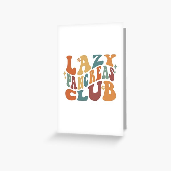 Item preview, Retro Lazy Pancreas Club  designed and sold by ClariseDesigns.