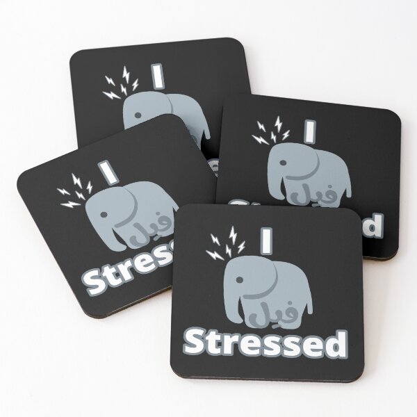 Item preview, I Feel Stressed, I فيل Stressed designed and sold by ArabicMerch.