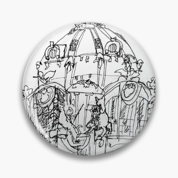 Item preview, Budapest, Széchenyi Thermal Baths Illustration - Black Version designed and sold by Lucie Jamais.