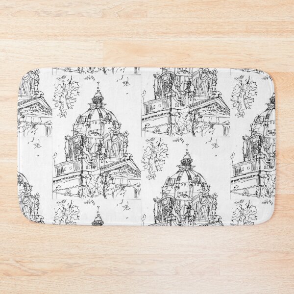 Item preview, Budapest, Széchenyi Thermal Baths Illustration - Black Version designed and sold by Lucie Jamais.