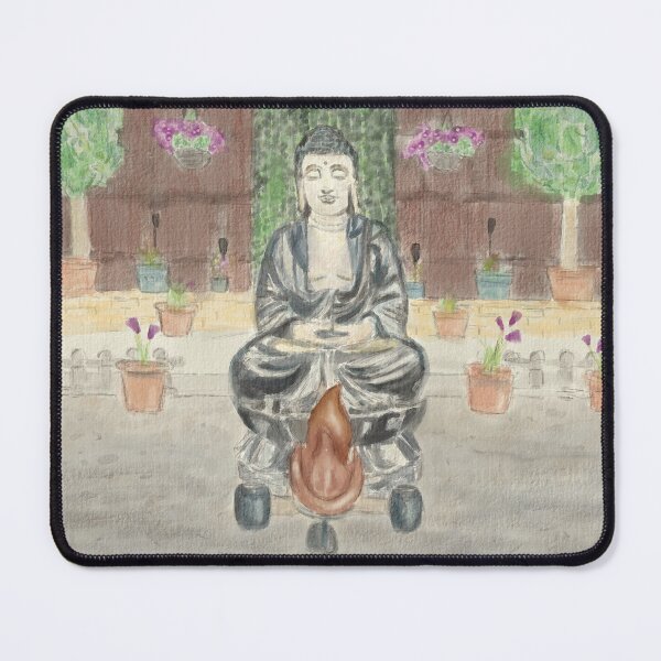 Item preview, Buddha garden watercolour designed and sold by bluechalice.