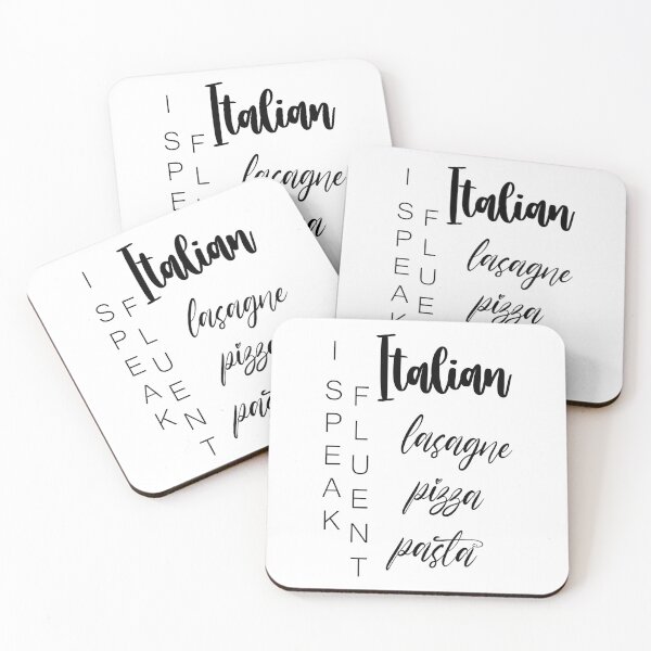 Item preview, I Speak Fluent Italian... lasagne pizza pasta designed and sold by EmeraldeaArt.
