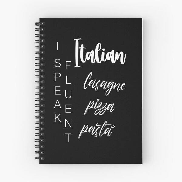 Item preview, I Speak Fluent Italian... lasagne pizza pasta /white/ designed and sold by EmeraldeaArt.