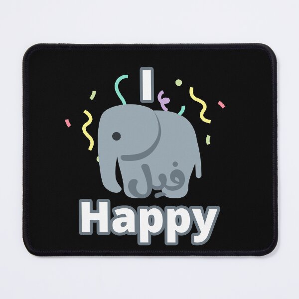 Item preview, I Feel Happy, I فيل Happy designed and sold by ArabicMerch.