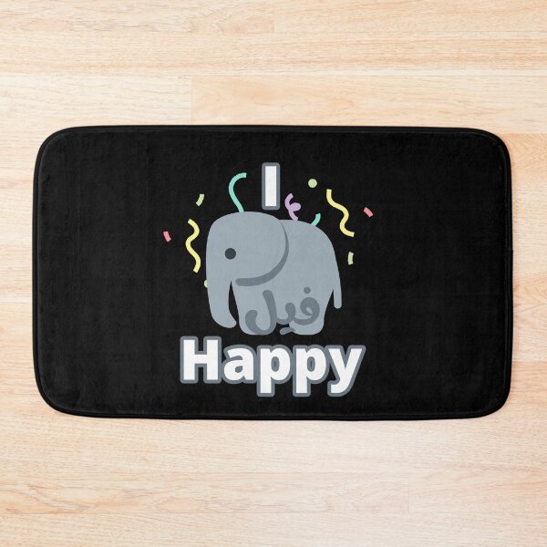 Item preview, I Feel Happy, I فيل Happy designed and sold by ArabicMerch.