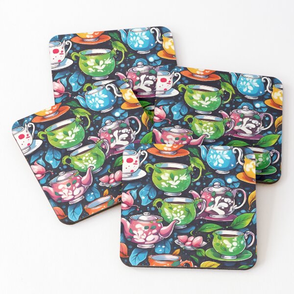 Item preview, Tea Leaves and Tea Pot Pattern designed and sold by SeamCraft.