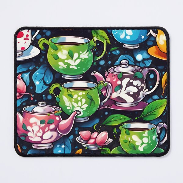 Item preview, Tea Leaves and Tea Pot Pattern designed and sold by SeamCraft.