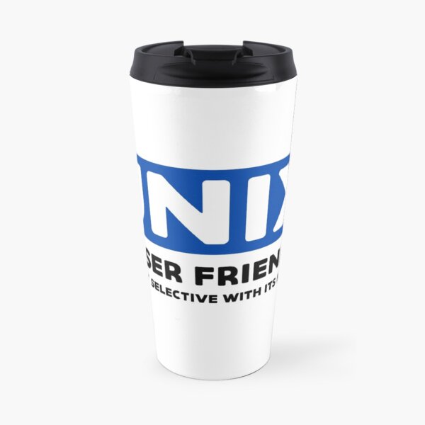 Unix is User Friendly - Funny Programming Jokes - Light Color Travel Mug