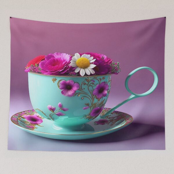 Item preview, Cup with flowers designed and sold by M-Y-A-R-T-.