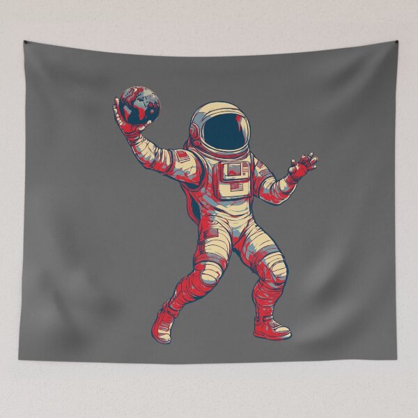 Item preview, Astronaut Playing Handball designed and sold by TrueArtsStore.