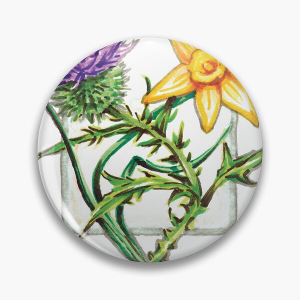 Item preview, Thistle and Daffodil. designed and sold by NatRowland Art.