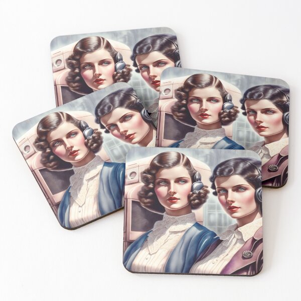Item preview, Women in the telephone exchange designed and sold by M-Y-A-R-T-.