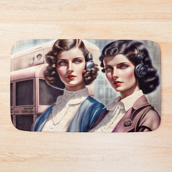 Item preview, Women in the telephone exchange designed and sold by M-Y-A-R-T-.