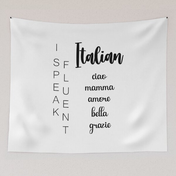 Item preview, I Speak Fluent Italian... ciao mamma amore bella grazie designed and sold by EmeraldeaArt.