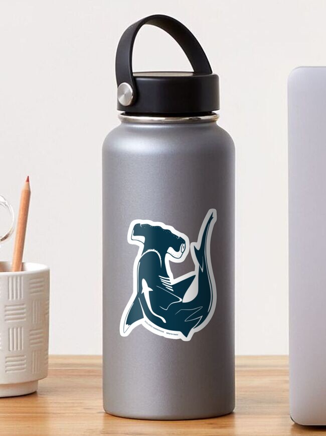 Thumbnail 1 of 3, Sticker, Scalopped Hammerhead Shark designed and sold by dootzstudio.