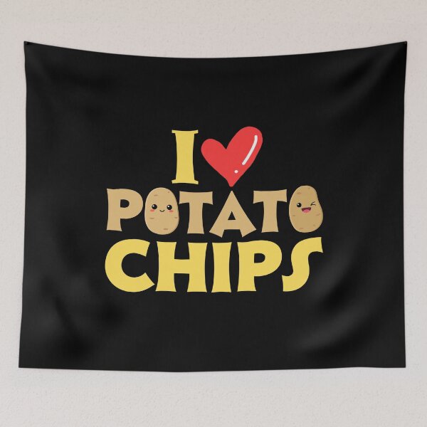 Item preview, I Love Potato Chips I Heart Potato Chips designed and sold by BunBuntheDog-.